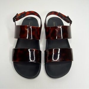 Melissa Cosmic Tortoise Shell Platform Gel Sling Back Sandals Size 7